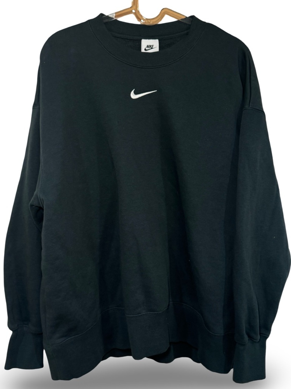 Nike Dark Green Crewneck Sweatshirt with White Swoosh - Picture 2 of 5